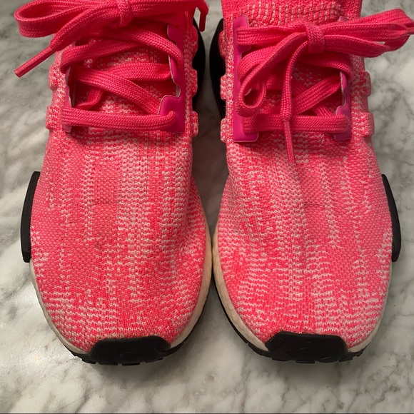 ADIDAS Hot Pink NMD R1 Knit Sneakers - Picture 3 of 17